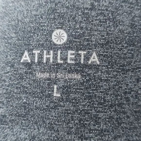 Athleta Women's Space Dye Chaturanga Capri Legging Criss Cross Gray Size L - Picture 5 of 9